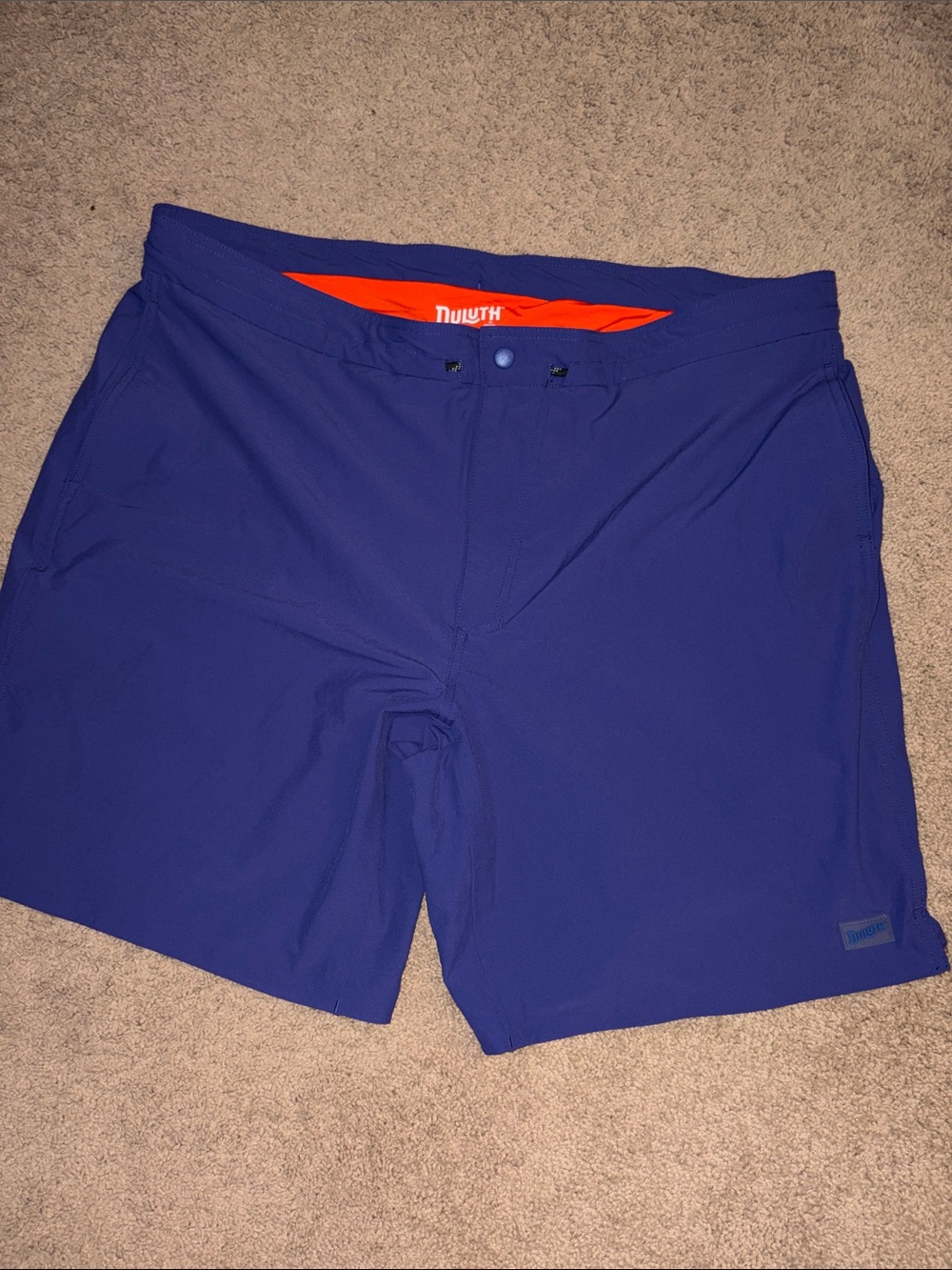 Duluth Trading Co. Cannonball Boardshorts men’s swim Purple Orange 9”   sz 42